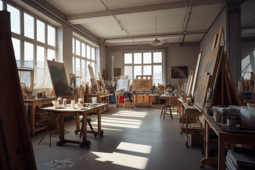 大学校园里的画室